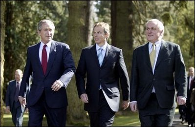 Bush meeting with blair and aherne
